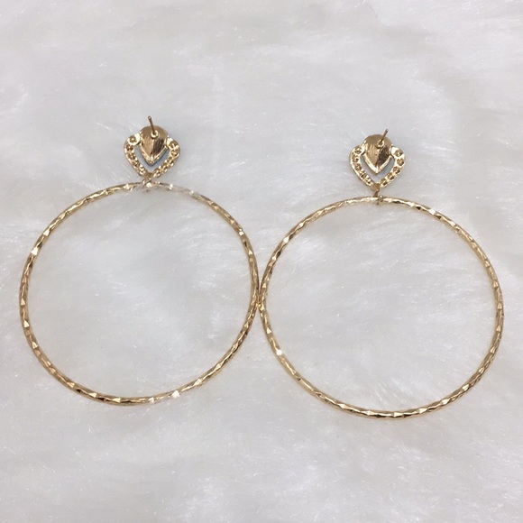 🌹Palm Beach Statement Dangle Hoop Earrings - Picture 3 of 4